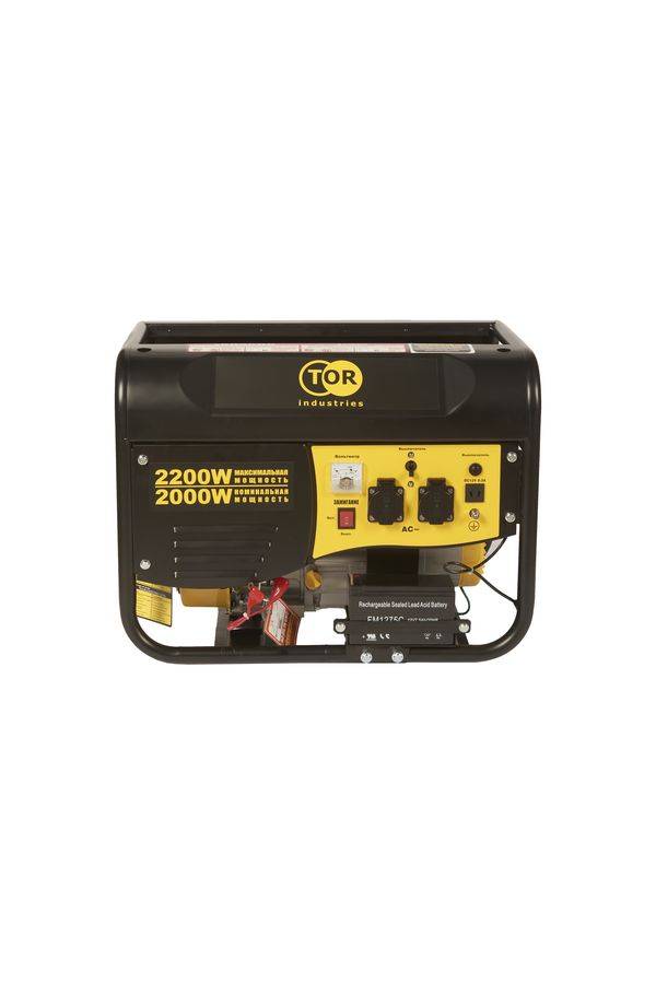 Генератор бензиновый 2,0 кВт 220В 15л с электростартером TOR TR2500E*