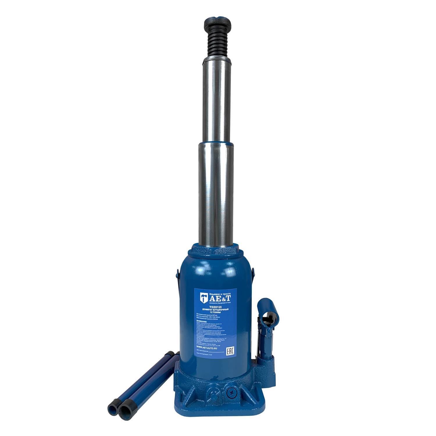 Домкрат бутылочный двухштоковый T02012i AE&T 12т
