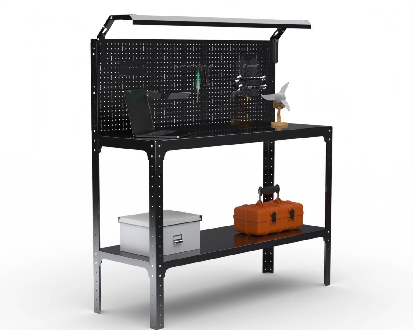 Стол-верстак Metalex серия KIT с комплектом освещения