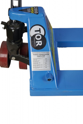 Тележка гидравлическая 2000 кг 1150 мм полиуретановые колеса TOR DF-III (серия S)