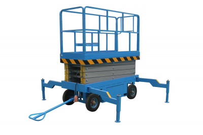 Подъемник ножничный передвижной 2000 кг 10/12 м TOR SJY-2-10 DC аккумуляторный (Y)