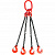 Строп цепной TOR 4СЦ г/п 11,2 т 6,0 м с самозакрывающимися крюками