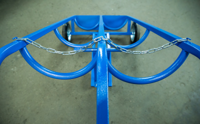 Тележка для газовых баллонов TOR ГБ-2, 2 баллона (250 литые колеса + 160 поворотное)